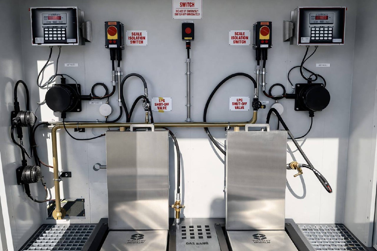 Gas Banq control panel and LPG safety controls